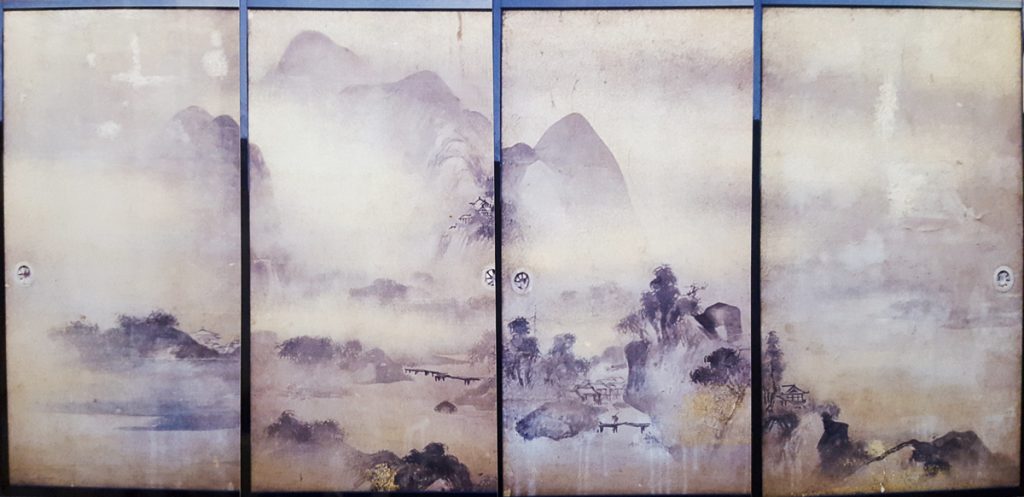 襖絵・山水1・修復前