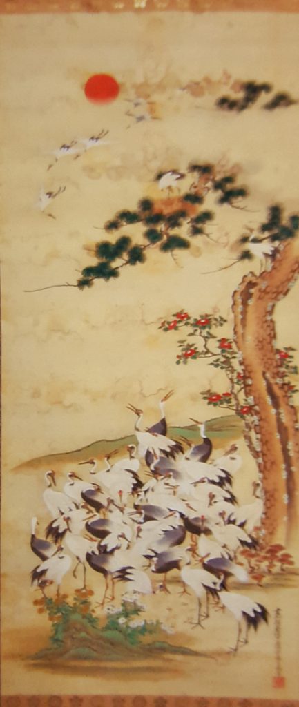 掛け軸・三幅対(右)・修復前